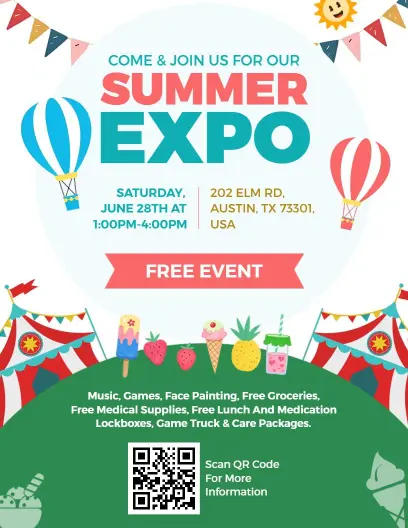Colorful Festival Summer Expo Event Flyer Template