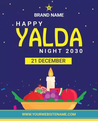 Colorful Festive Yalda Night Celebration Poster Template