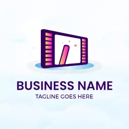 Colorful Film Reel Design Showcases Professional Editor Logo Template