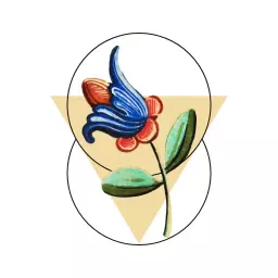 Colorful Floral Design Featuring Unique Mascot Identity Logo Template