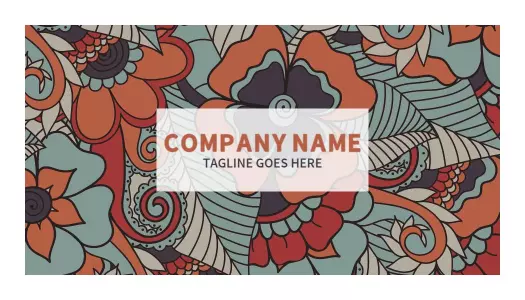 Colorful Floral Patterned Creative Visiting Card Template
