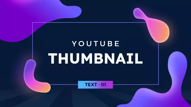 Colorful Fluid Shapes Abstract Art YouTube Thumbnail Template