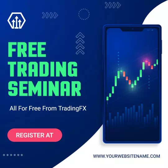 Colorful Free Trading Seminar Promotion with Chart Graphic Ad Template