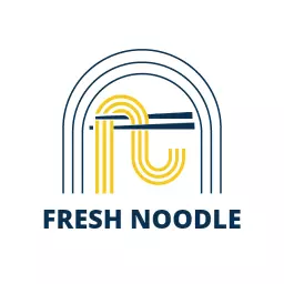 Colorful Fresh Noodle Design with Artistic Chopsticks Logo Template
