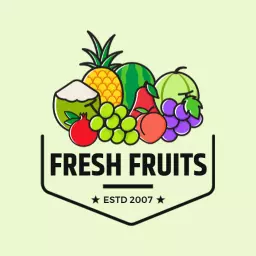 Colorful Fruit Medley Showcasing Fresh Produce Logo Template