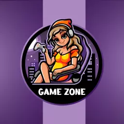 Colorful Gaming Scene Showcasing Esports Fun in Game Zone Logo Template