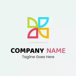 Colorful Geometric Design Capturing Company Logo Template
