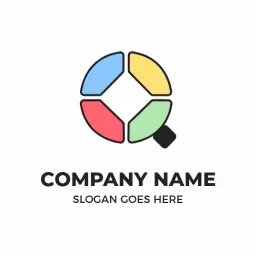 Colorful Geometric Design Featuring Q Letter Logo Template
