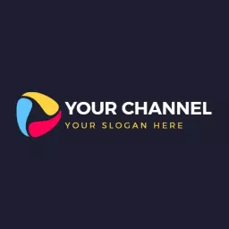 Colorful Geometric Design Highlighting a YouTube Channel Logo Template