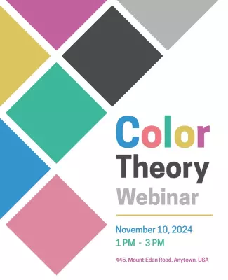 Colorful Geometric Palette for Color Theory Webinar Poster Template