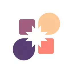 Colorful Geometric Shapes Creating Dynamic Abstract Design Logo Template