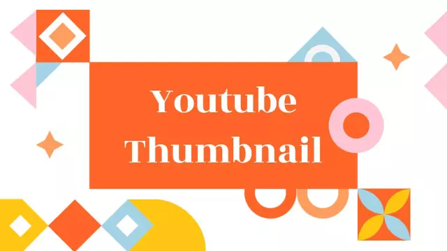 Colorful Geometric Shapes Creative Abstract YouTube Thumbnail Template