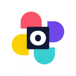 Colorful Geometric Shapes Integrating Alphabet Letters Logo Template