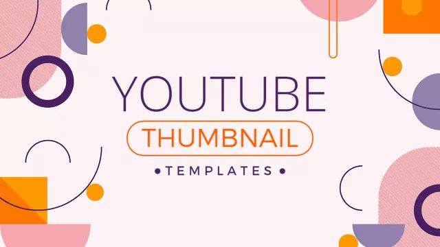 Colorful Geometric Shapes Pattern Abstract YouTube Thumbnail Template
