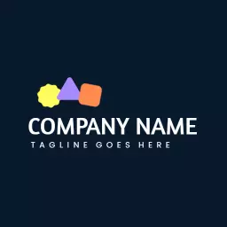 Colorful Geometric Shapes Representing Innovative Company Logo Template