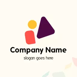 Colorful Geometric Shapes Representing Modern Company Logo Template