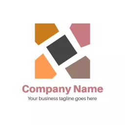 Colorful Geometric Squares Highlighting Modern Business Logo Template