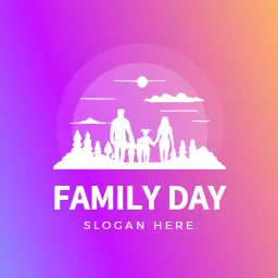 Colorful Gradient Celebration of Family Bonding Day Logo Template
