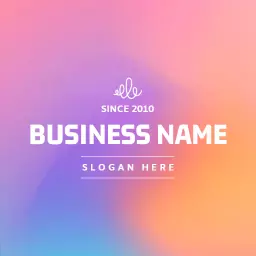 Colorful Gradient Design Showcasing Typography and Branding Logo Template