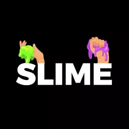 Colorful Green and Purple Hands Playing with Slime Logo Template