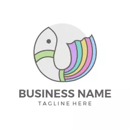 Colorful Guppy Design Showcasing Vibrant Aquatic Life Logo Template
