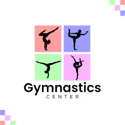 Colorful Gymnastic Moves Showcasing Athletic Excellence Logo Template