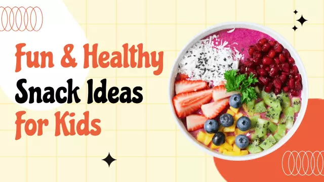 Colorful Healthy Snack Ideas for Kids YouTube Thumbnail Template