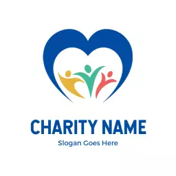 Colorful Heart Design Symbolizing Community Charity Logo Template