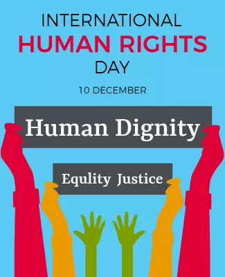 Colorful Human Rights Advocacy and Justice Poster Template