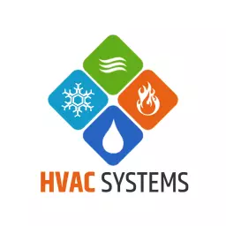 Colorful HVAC Systems Logo Showcasing Heating and Cooling Elements Logo Template