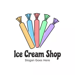 Colorful Ice Cream Treats Representing a Refreshing Ice Cream Logo Template