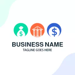 Colorful Icons Representing Modern Banking Services Logo Template