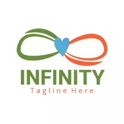 Colorful Infinity Symbol Representing Endless Love Logo Template