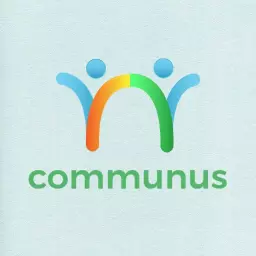 Colorful Interconnected Figures Representing Communication Logo Template
