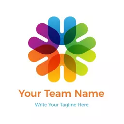 Colorful Interconnected Shapes Representing Team Collaboration Logo Template