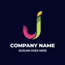 Colorful J Letter Design Showcasing Vibrant Creativity Logo Template