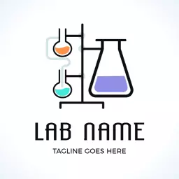 Colorful Laboratory Equipment Showcasing Science Innovations Logo Template