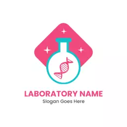 Colorful Laboratory Flask Design Emphasizing Science Logo Template