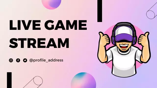 Colorful Live Game Stream Excitement Gaming YouTube Thumbnail Template