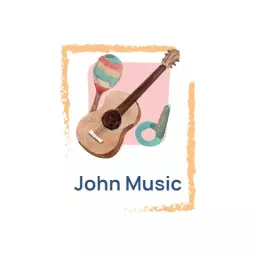 Colorful Maracas and Guitar Illustrate Music Passion Logo Template
