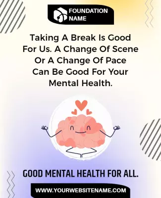 Colorful Mindfulness Mental Health Awareness Poster Template