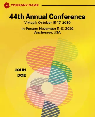 Colorful Modern Abstract Conference Announcement Poster Template
