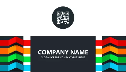 Colorful Modern Company Contact Information Business Card Template