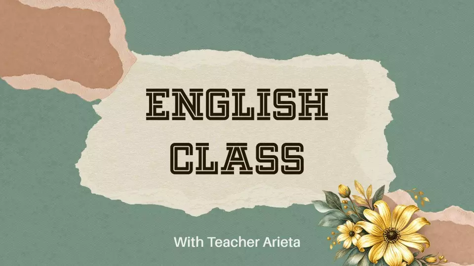 Colorful Modern English Learning Materials Education Presentation Template