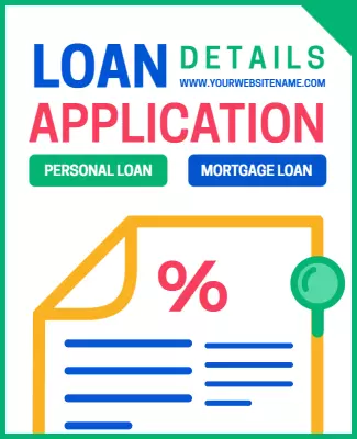 Colorful Modern Loan Application Form Poster Template