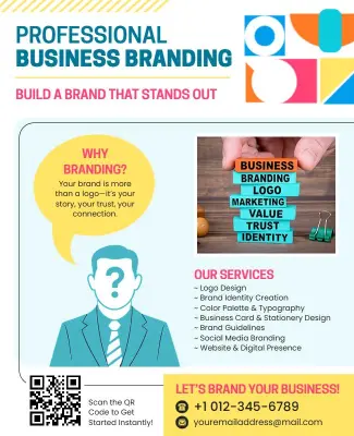 Colorful Modern Professional Business Branding Flyer Template