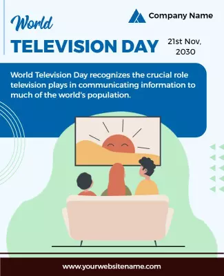 Colorful Modern World Television Day Celebration Poster Template