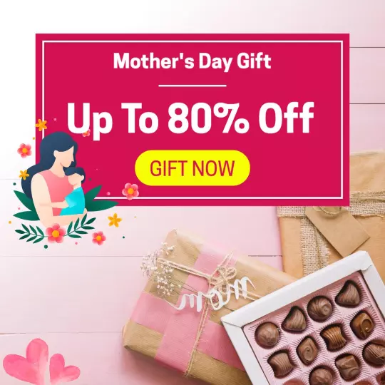 Colorful Mother's Day Gift Promotion with Discount Offer Ad Template