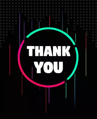 Colorful Neon Thank You Flyer Template