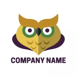 Colorful Owl Design Symbolizing Wisdom and Knowledge Logo Template